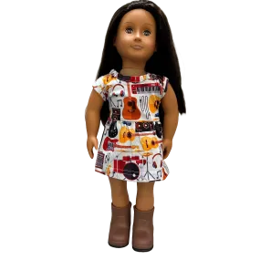 Musical Instruments Doll Dress