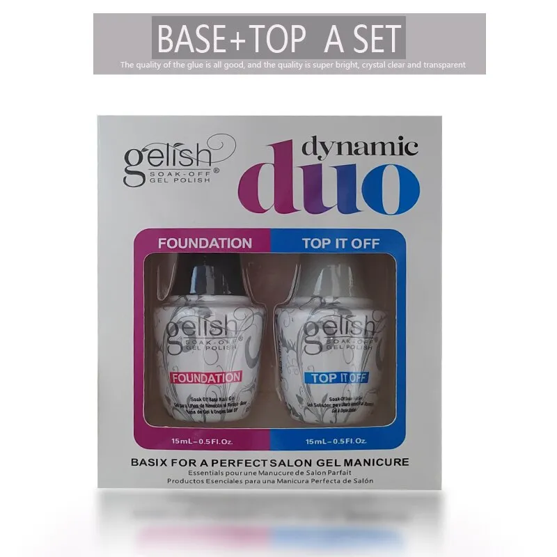 New Gelish Duo 2 Pcs Gel UV/LED Gelish Top and Base Coat