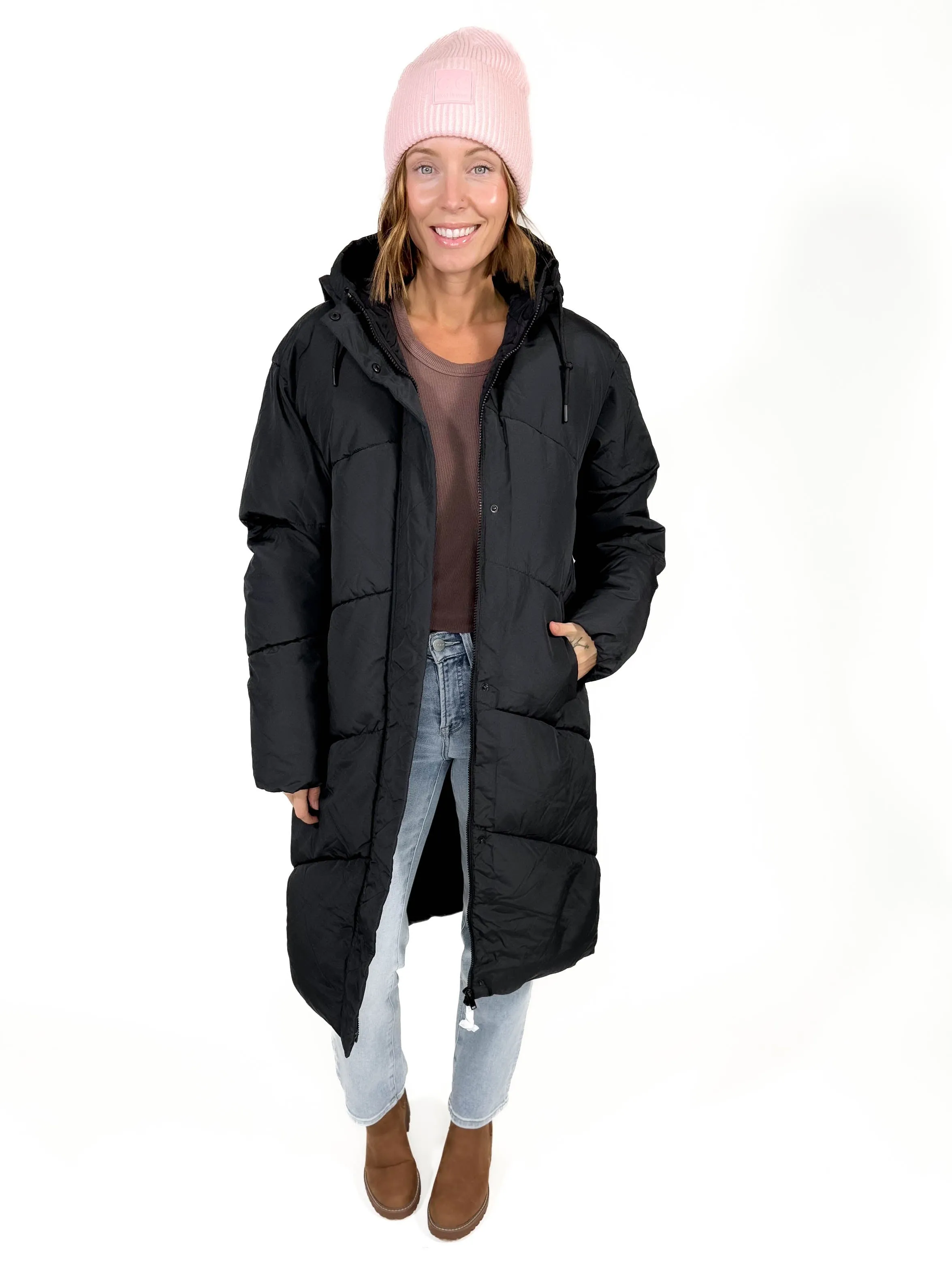 NOISY MAY Tenley Long Jacket- BLACK -FINAL SALE