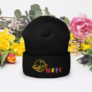 Nope Cuffed Beanie – Warm & Stylish Acrylic Cap