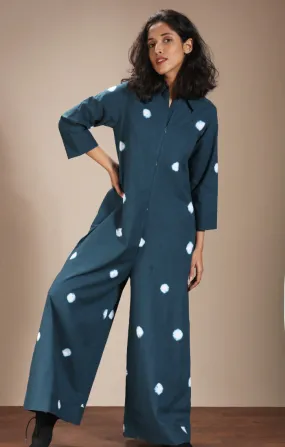 Pine Green Organic Cotton Ekdali Bandej Jumpsuit