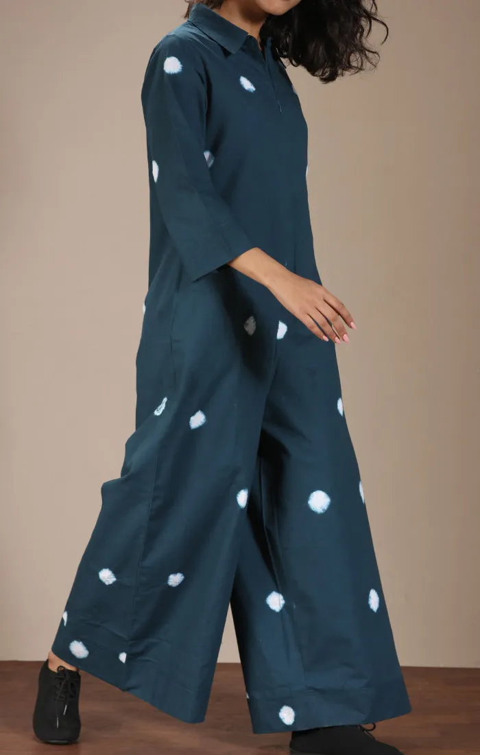 Pine Green Organic Cotton Ekdali Bandej Jumpsuit