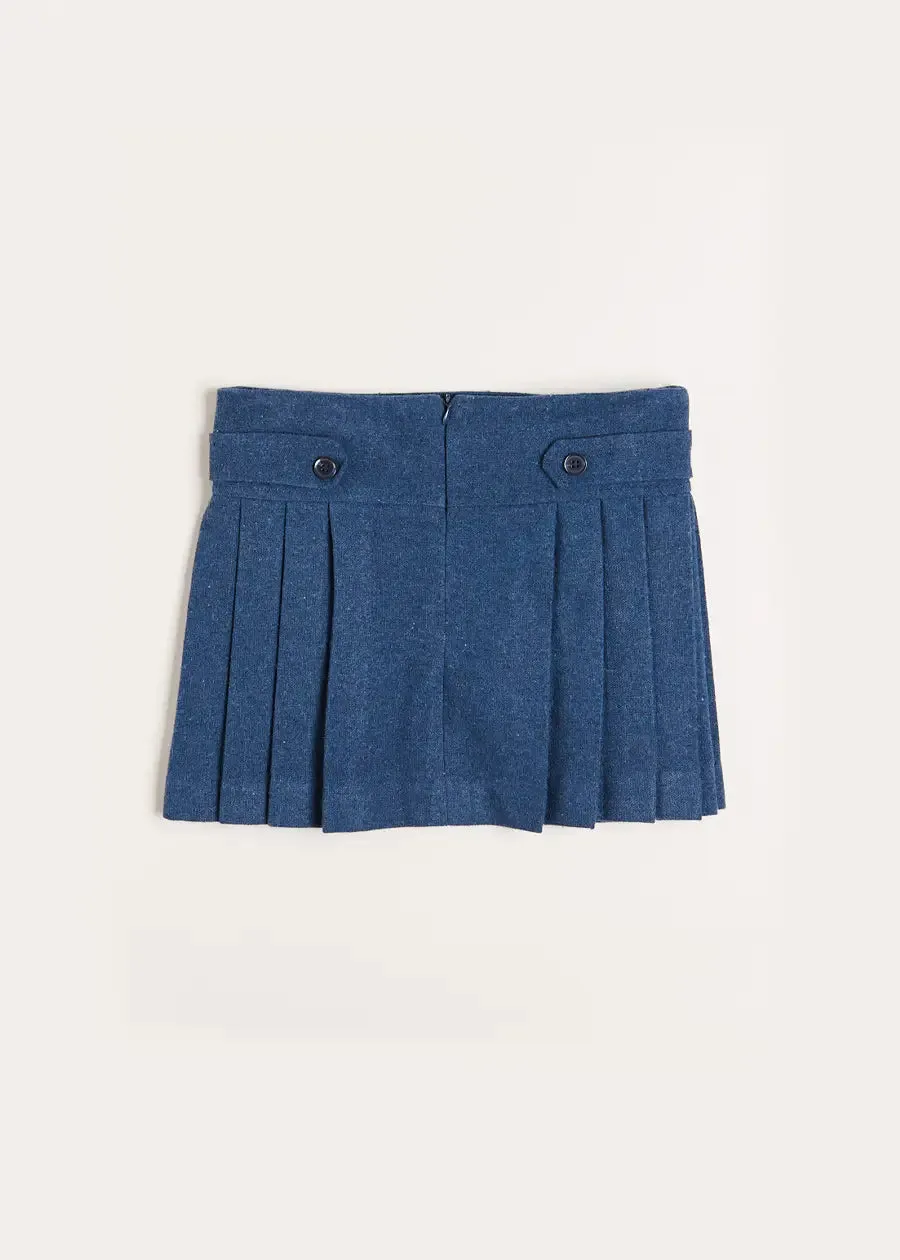 Pleated Kilt Skirt in Blue (4-10yrs)