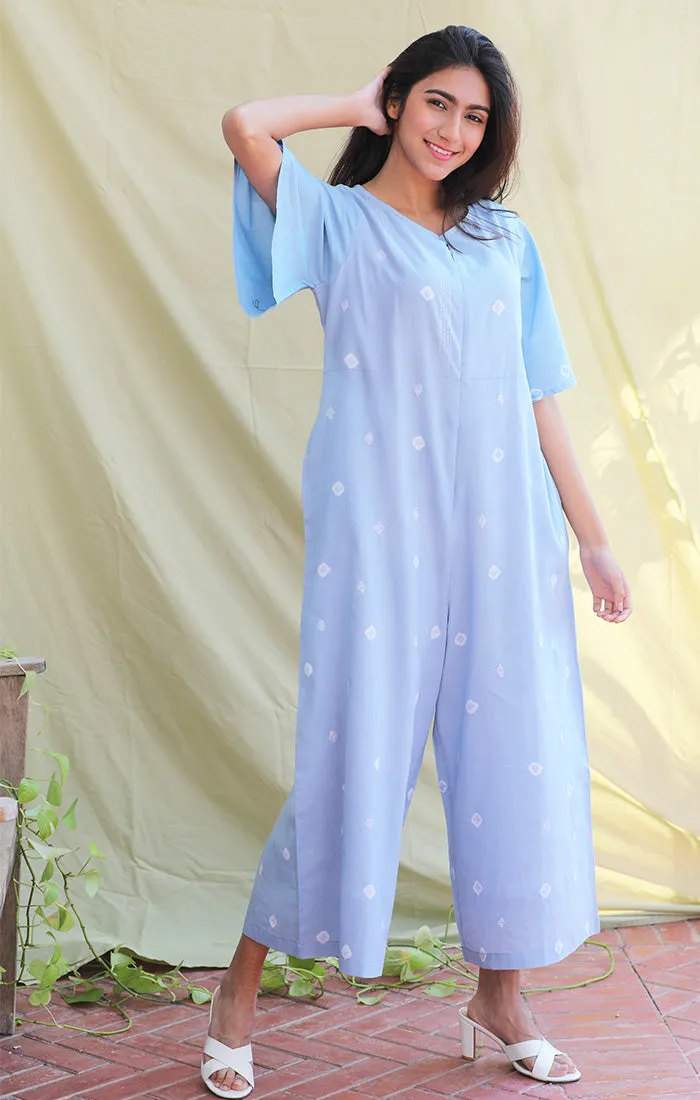 Powder Blue Jumpsuit - Ekdali Bandej