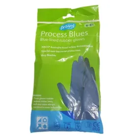 Premium blue lined rubber gloves Size 8 - 9