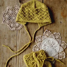 Princess Gabriella Bonnet & Booties Knitting Pattern - 4Ply (BC79)