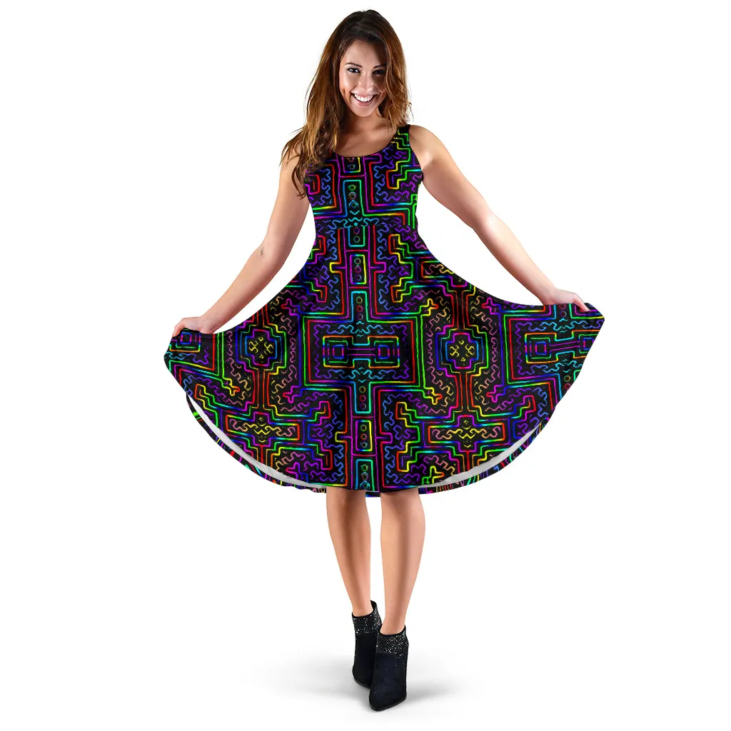 Prismatic Overlay Women's Dress