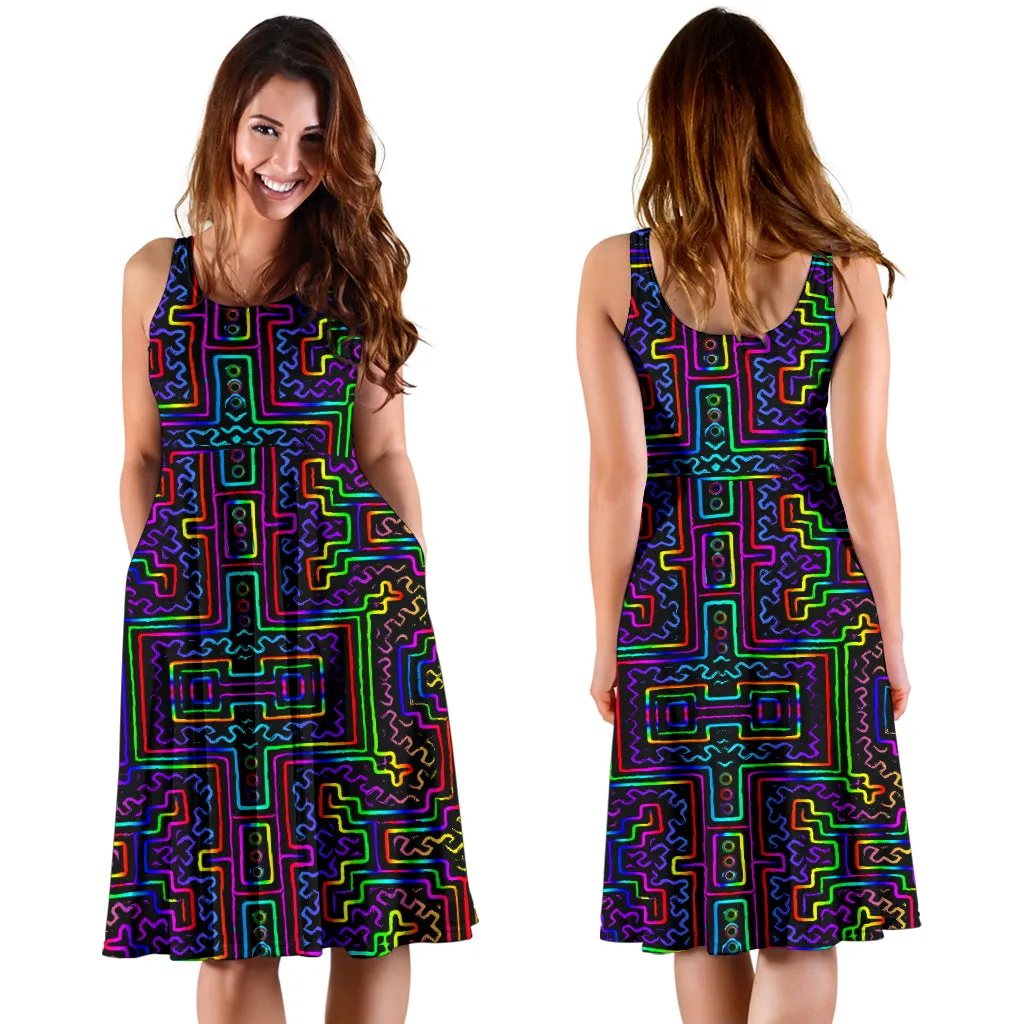 Prismatic Overlay Women's Dress