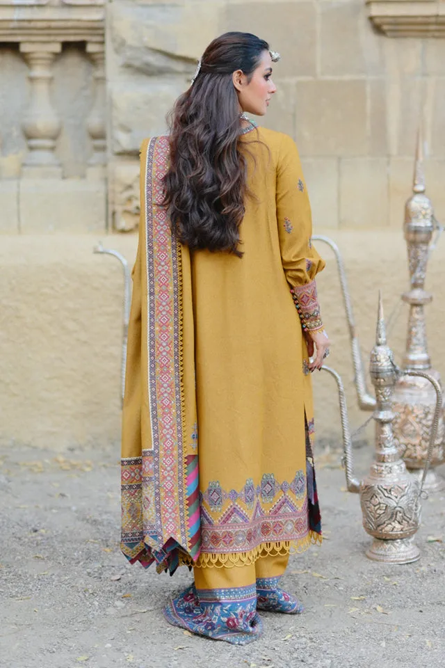 Qalamkar Sayonee Luxury Winter Collection (with Shawl) – K-07  MEHREEN