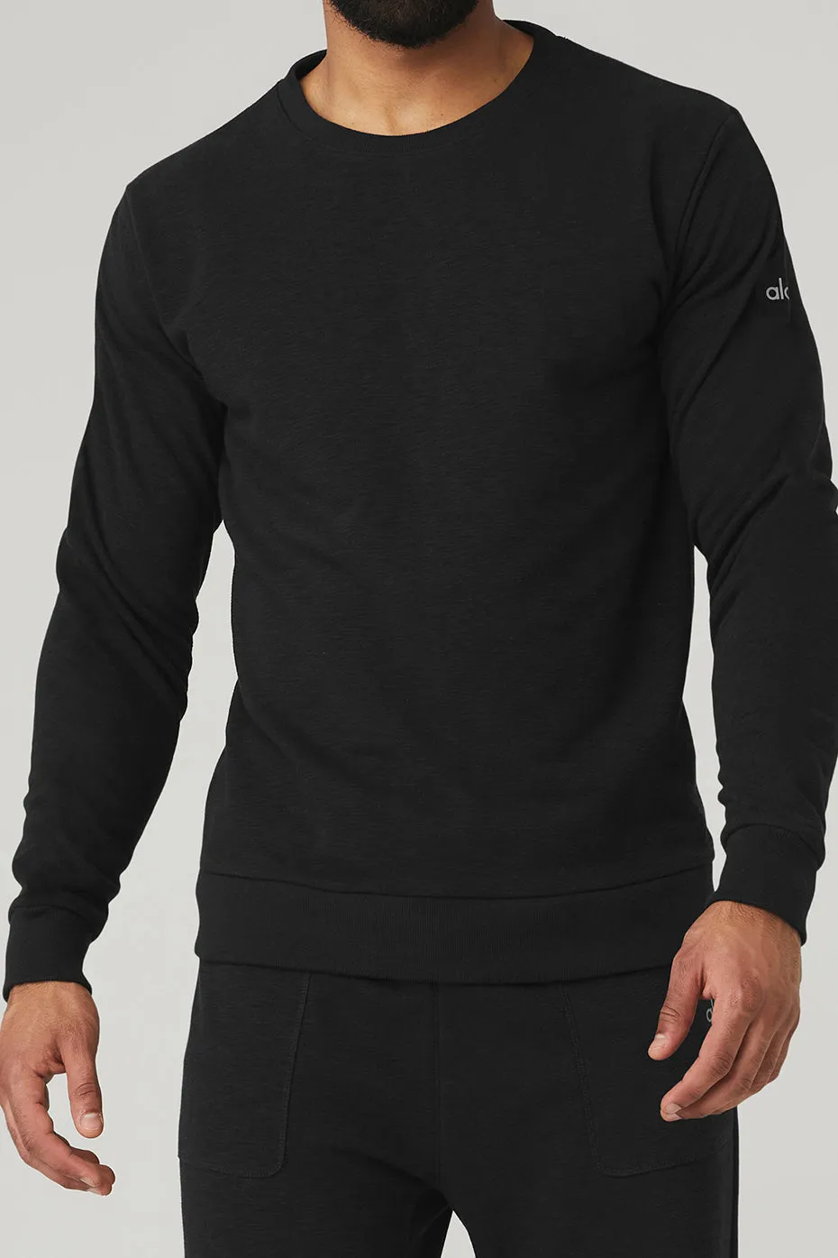 Qualifier Crewneck - Black Slub