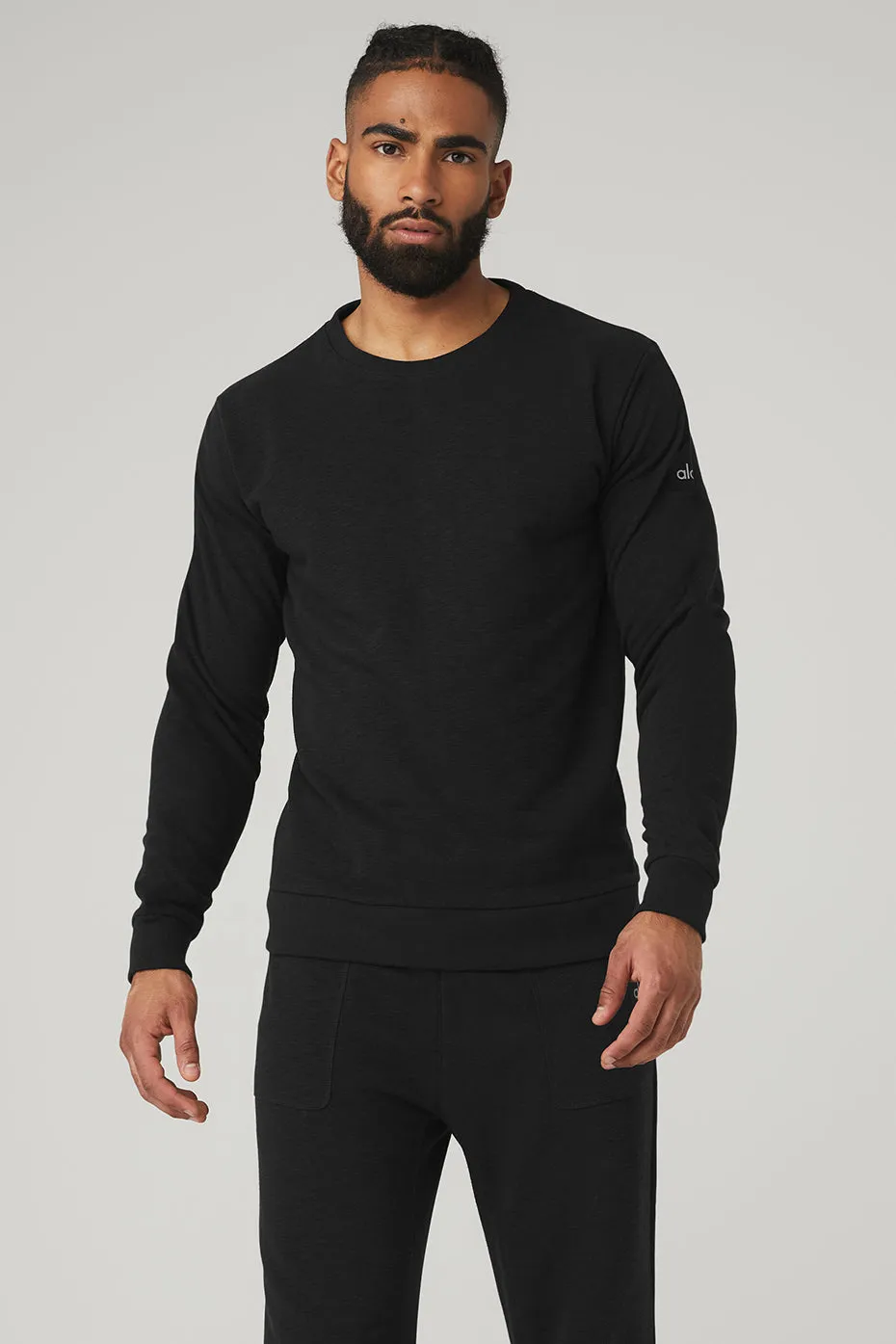 Qualifier Crewneck - Black Slub