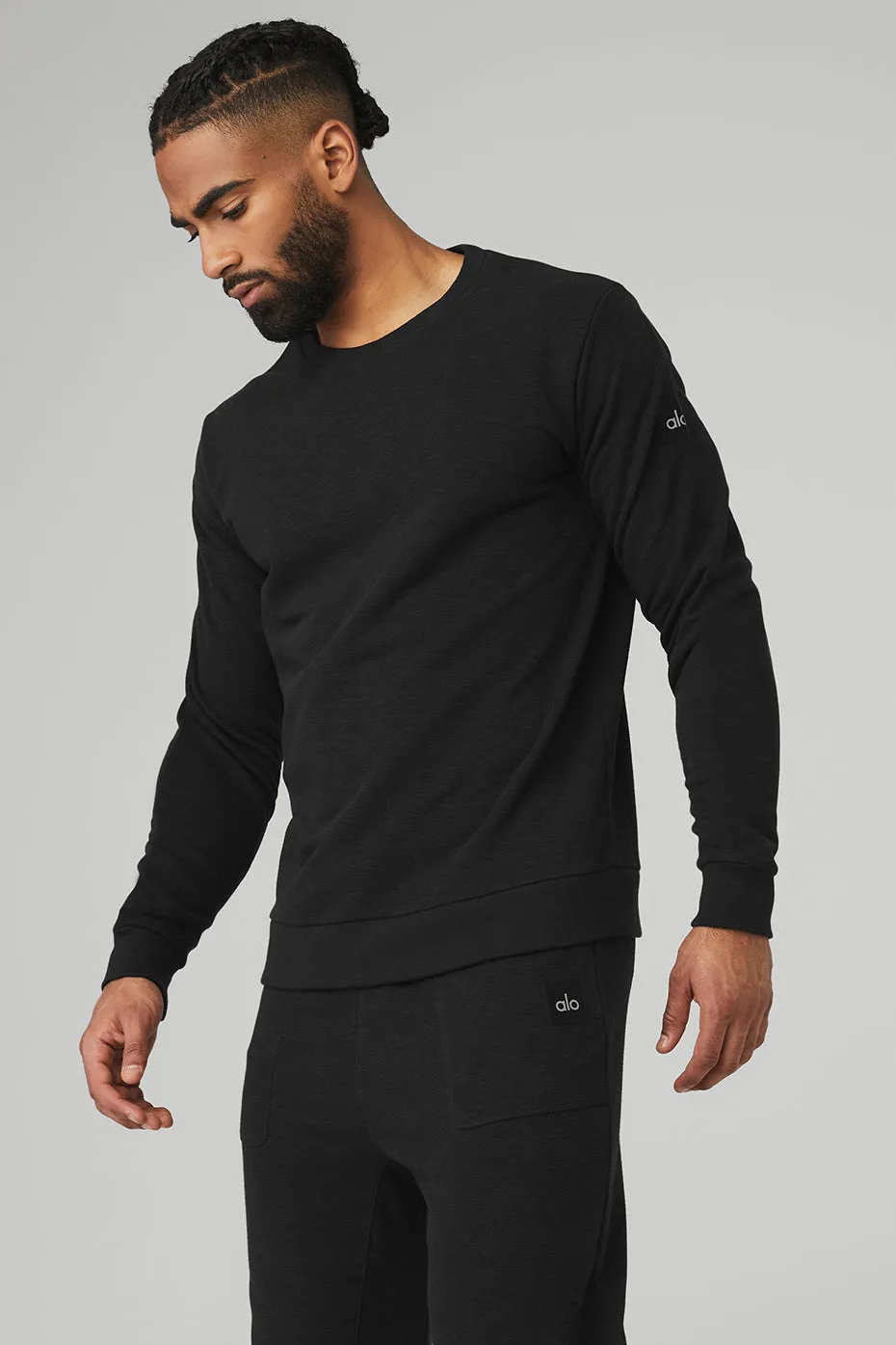 Qualifier Crewneck - Black Slub