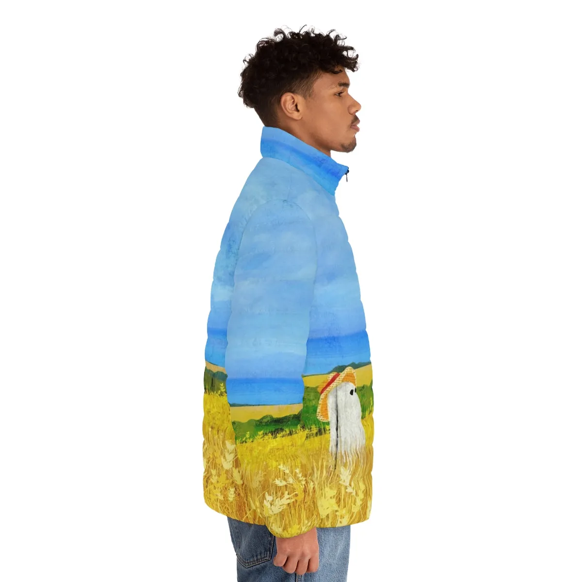 "Ghost in the Wheat Field Puffer Jacket: Hauntingly Chic for Summer Adventures"