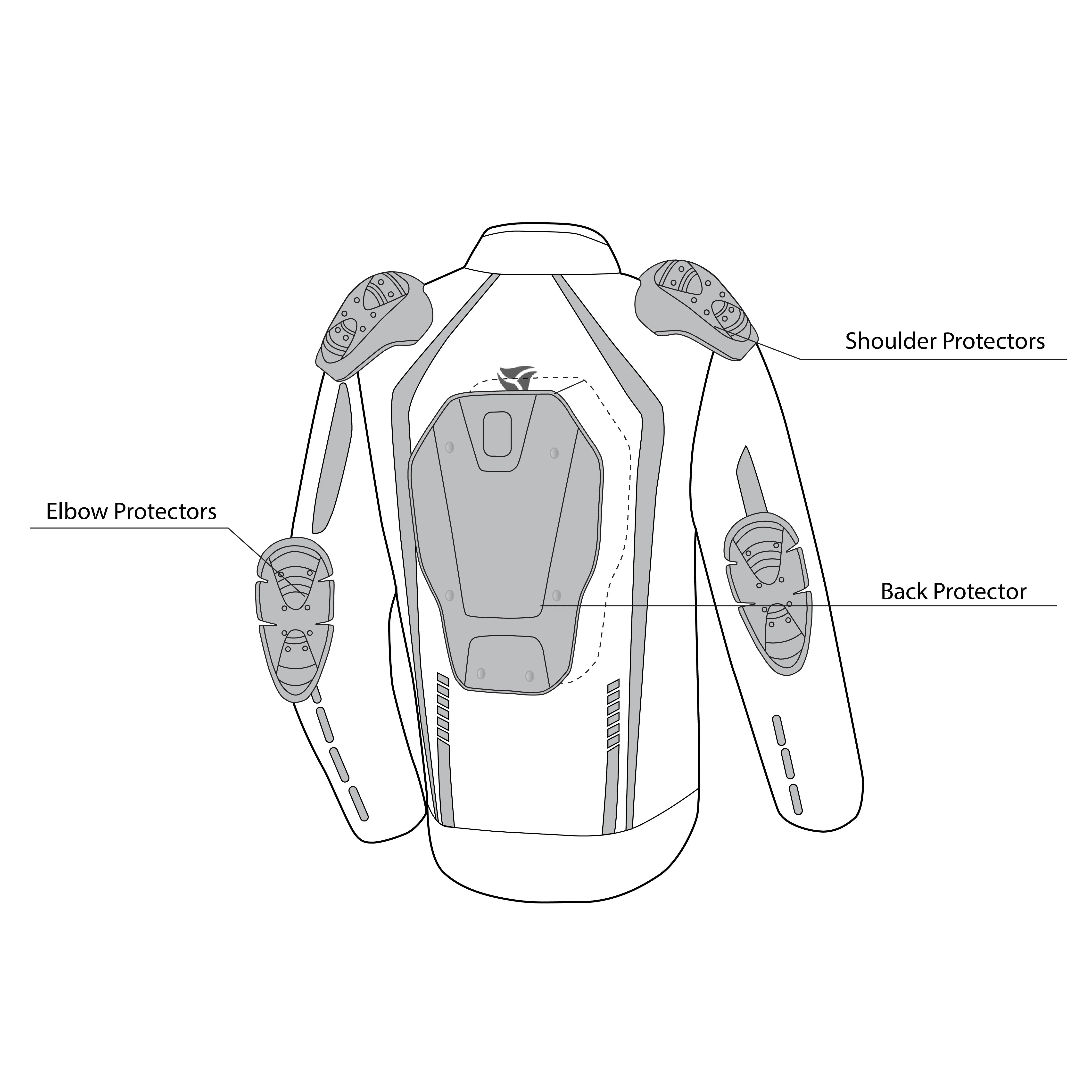 R-TECH Marshal Textile Motorbike Touring Jacket Black Yellow Flou