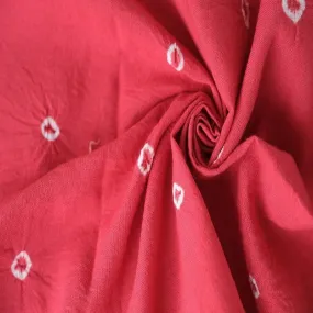 Red Hand Dyed Khadi Fabric