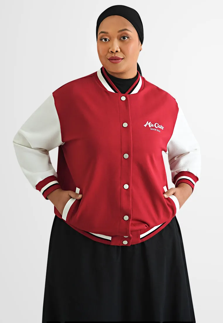 Rory Varsity Snap Button Bomber Jacket