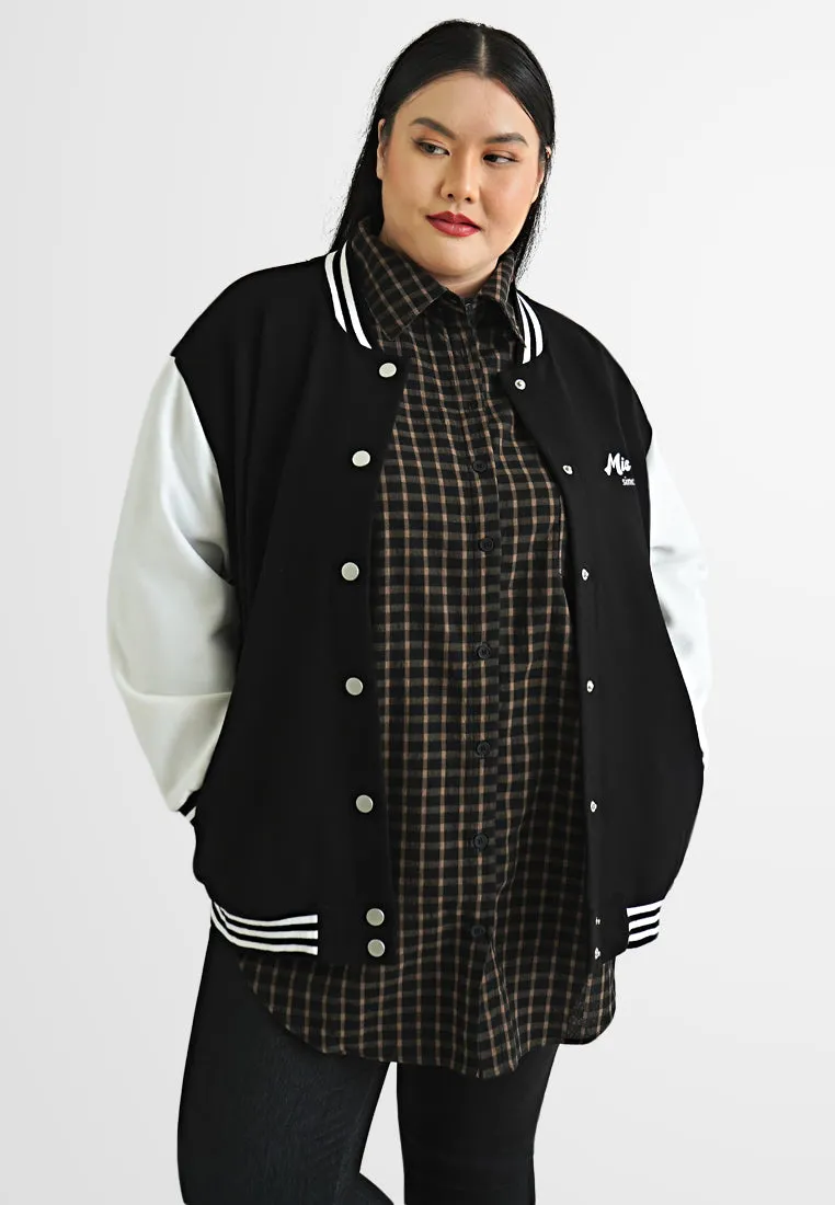 Rory Varsity Snap Button Bomber Jacket