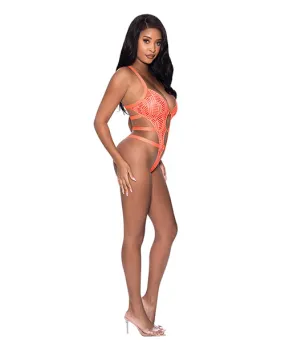 Rude Awakening Strappy Teddy Orange L/XL