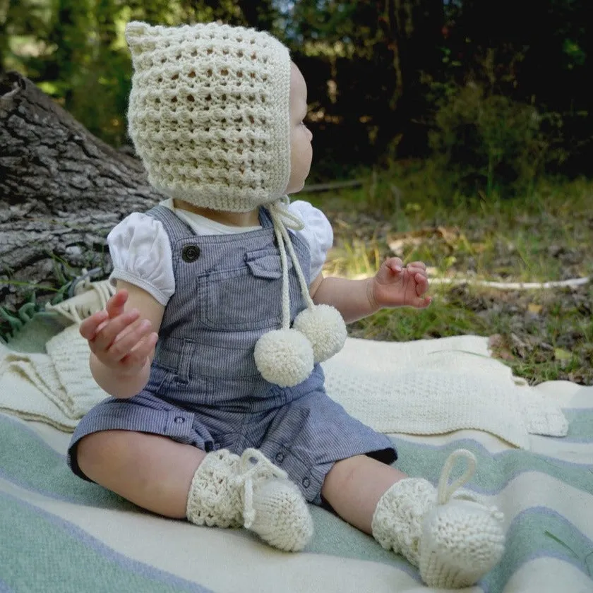 Samantha Pixie Hat & Bootees Knitting Pattern - 8Ply (BC74)