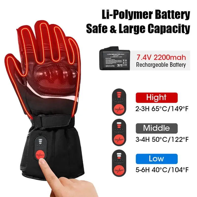 Savior Battery Heated Anti-fall Motorcycle Gloves