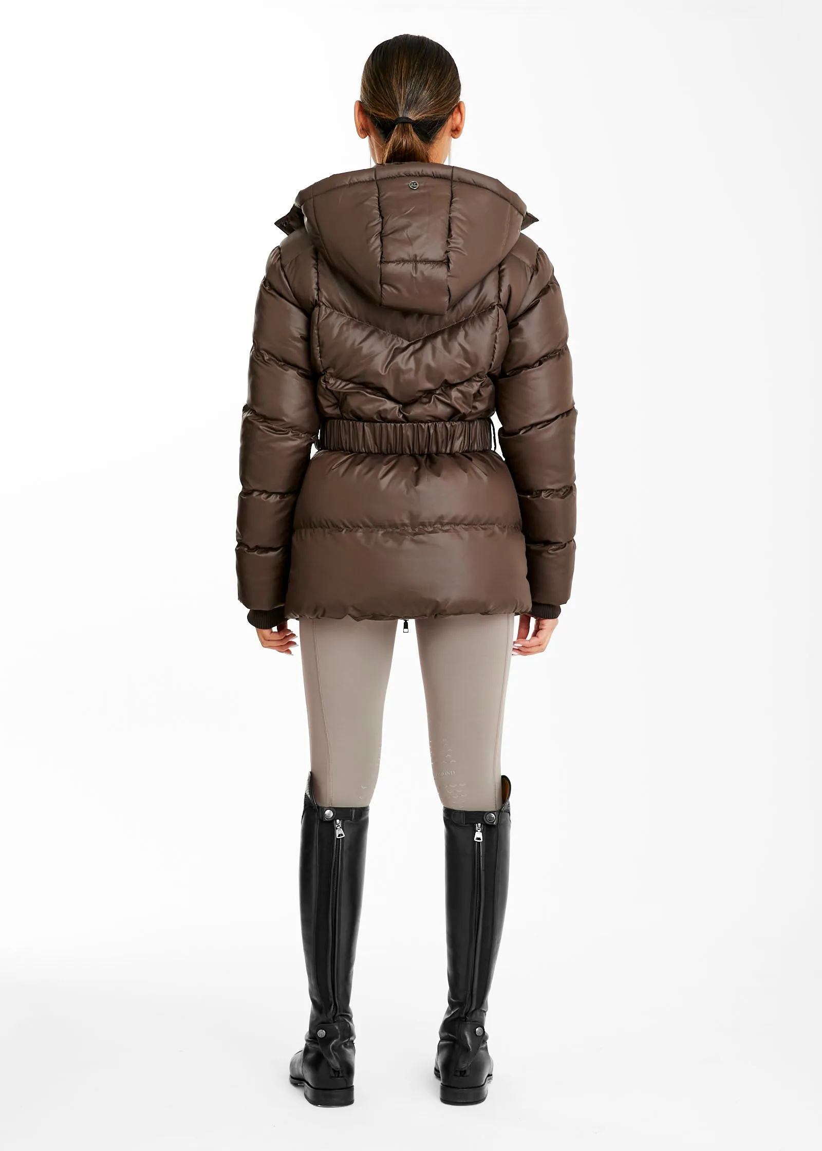 Second Quality - Chocolate Belted Puffer Jacket