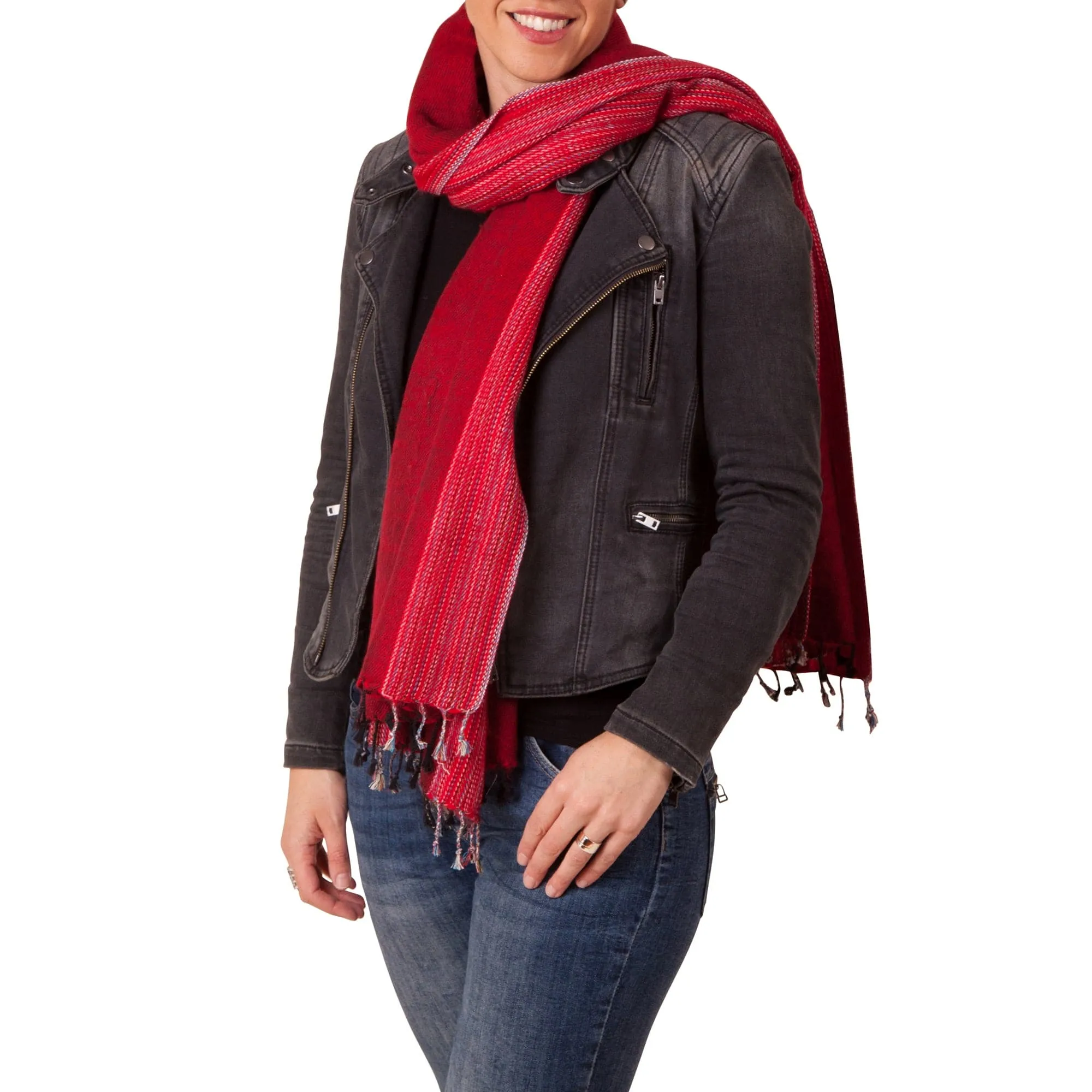 Sherpa Scarf/Shawl - Red