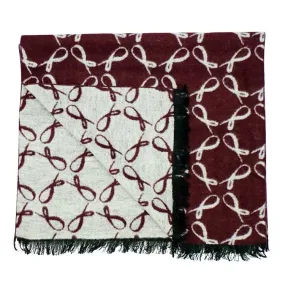 Signature Brushed Silk Scarf In Vino