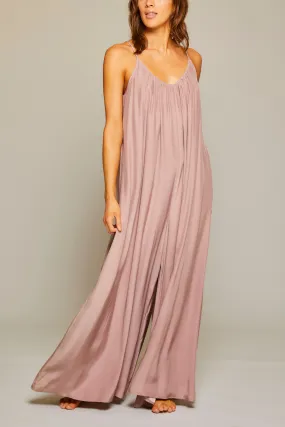 Silk Charmeuse Jumpsuit - Rose Matte