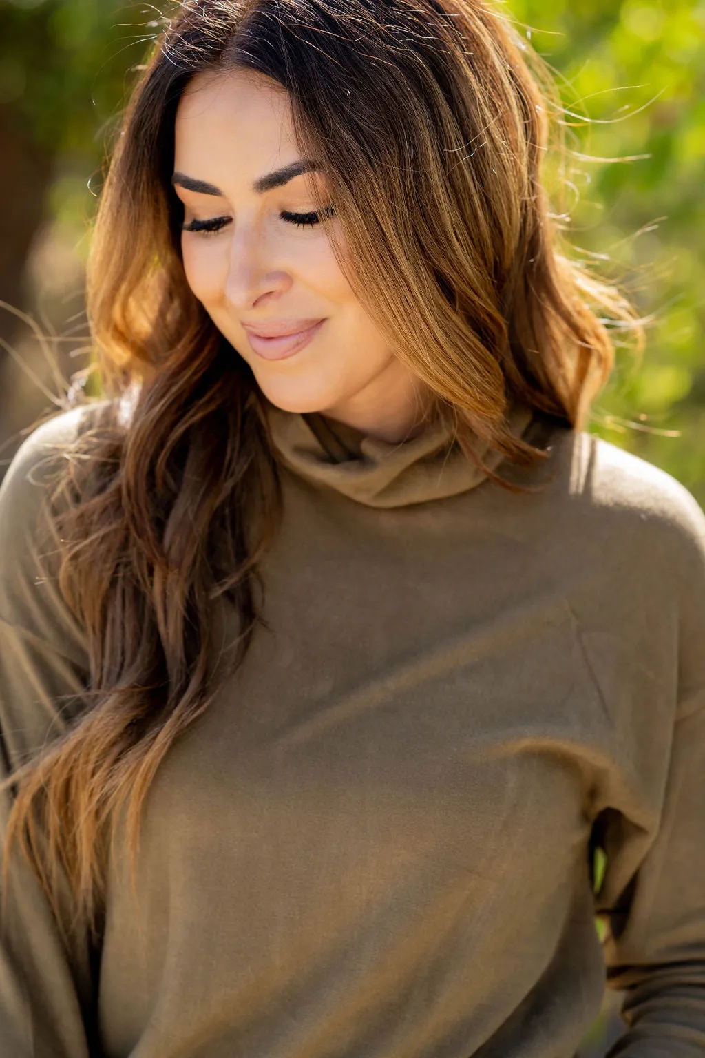 Simple So Soft Cowl Neck Sweater Tee