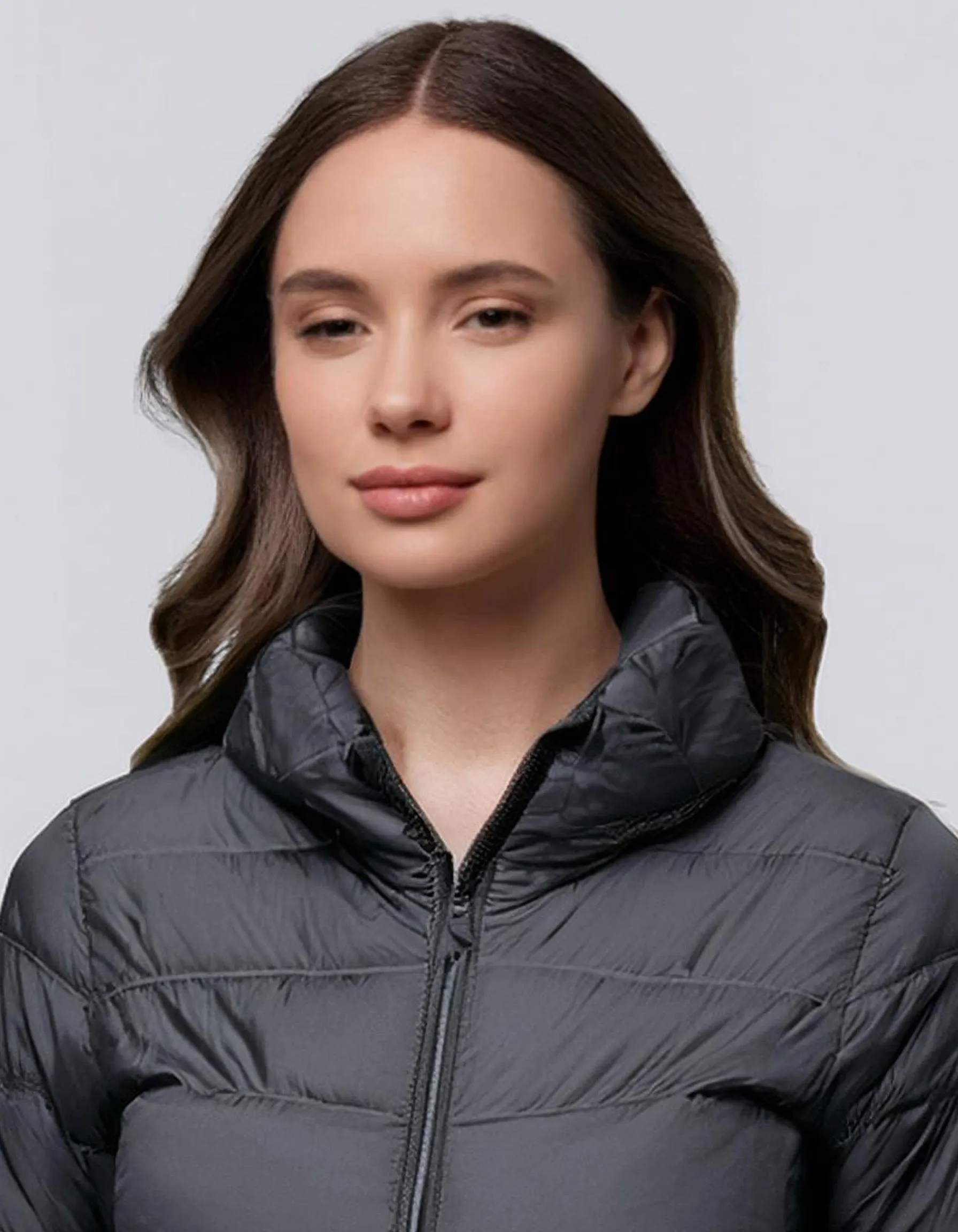 Sleek Black Fitted Puffer Jacket