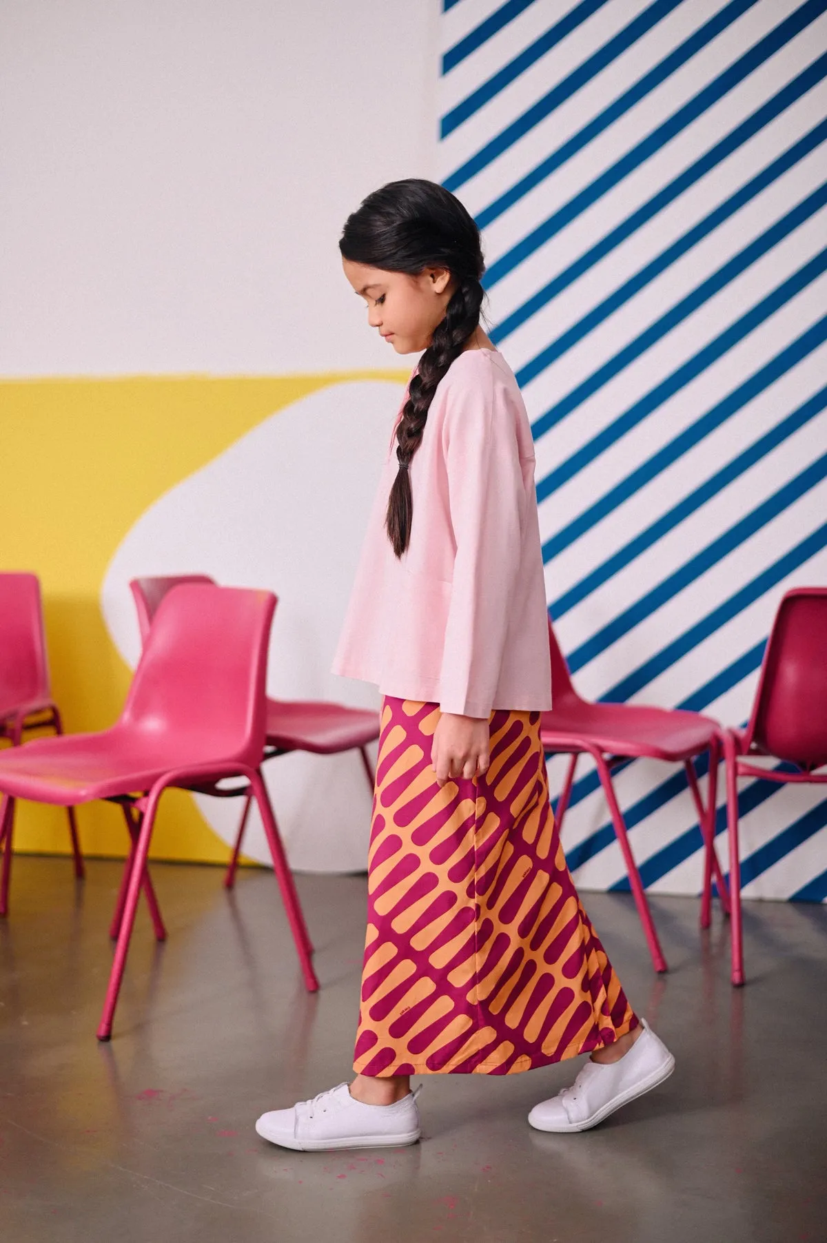 The Dulu Kita Fan Pleats Skirt - Good Vibes