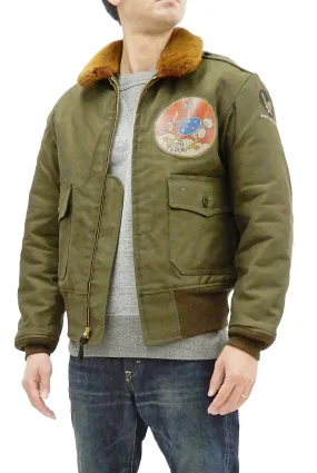 TOYS McCOY Jacket Men's USAAF B-10 Flight Jacket Senta a Pua! Custom B10 TMJ2129 Olive Drab