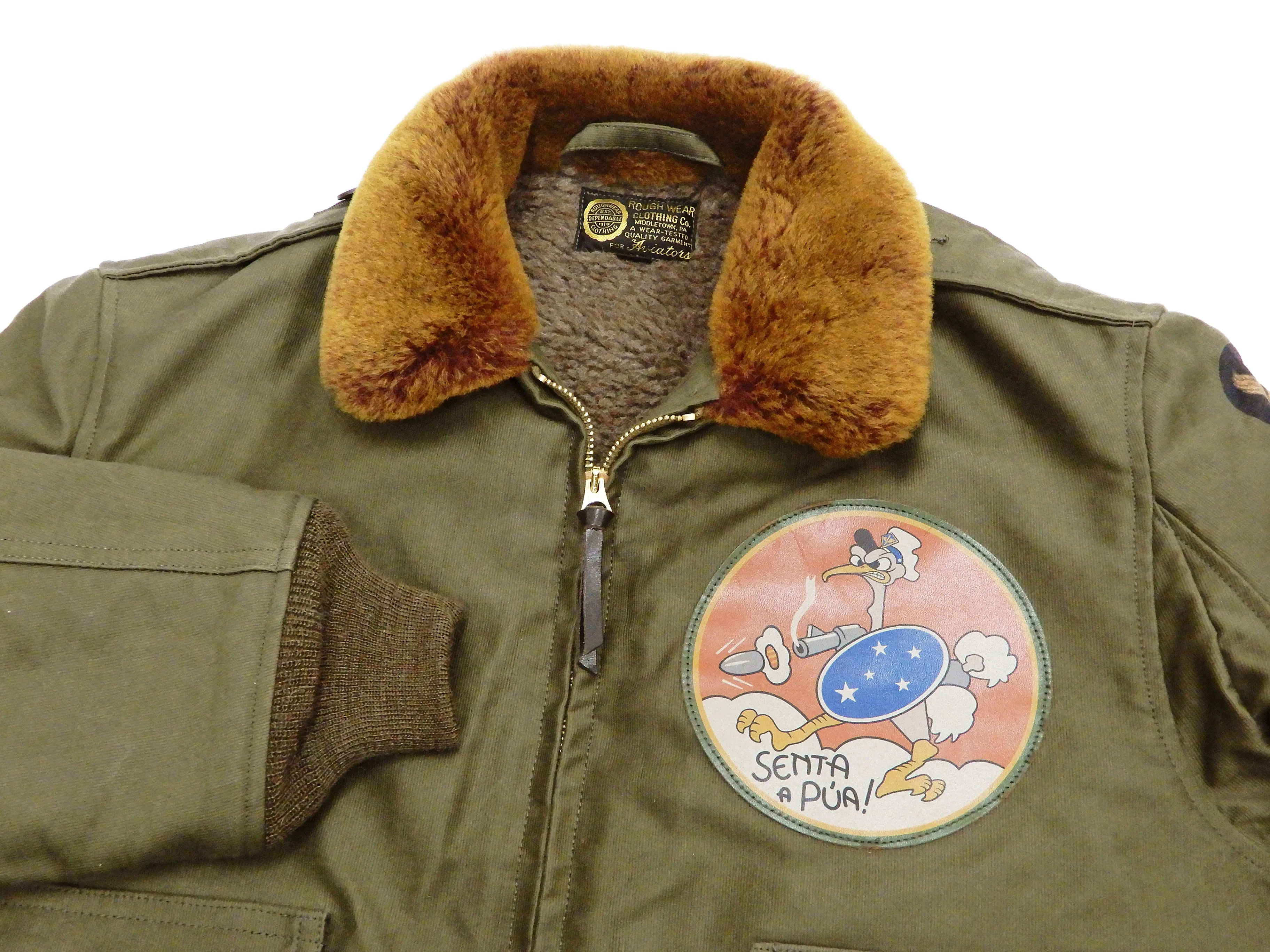 TOYS McCOY Jacket Men's USAAF B-10 Flight Jacket Senta a Pua! Custom B10 TMJ2129 Olive Drab