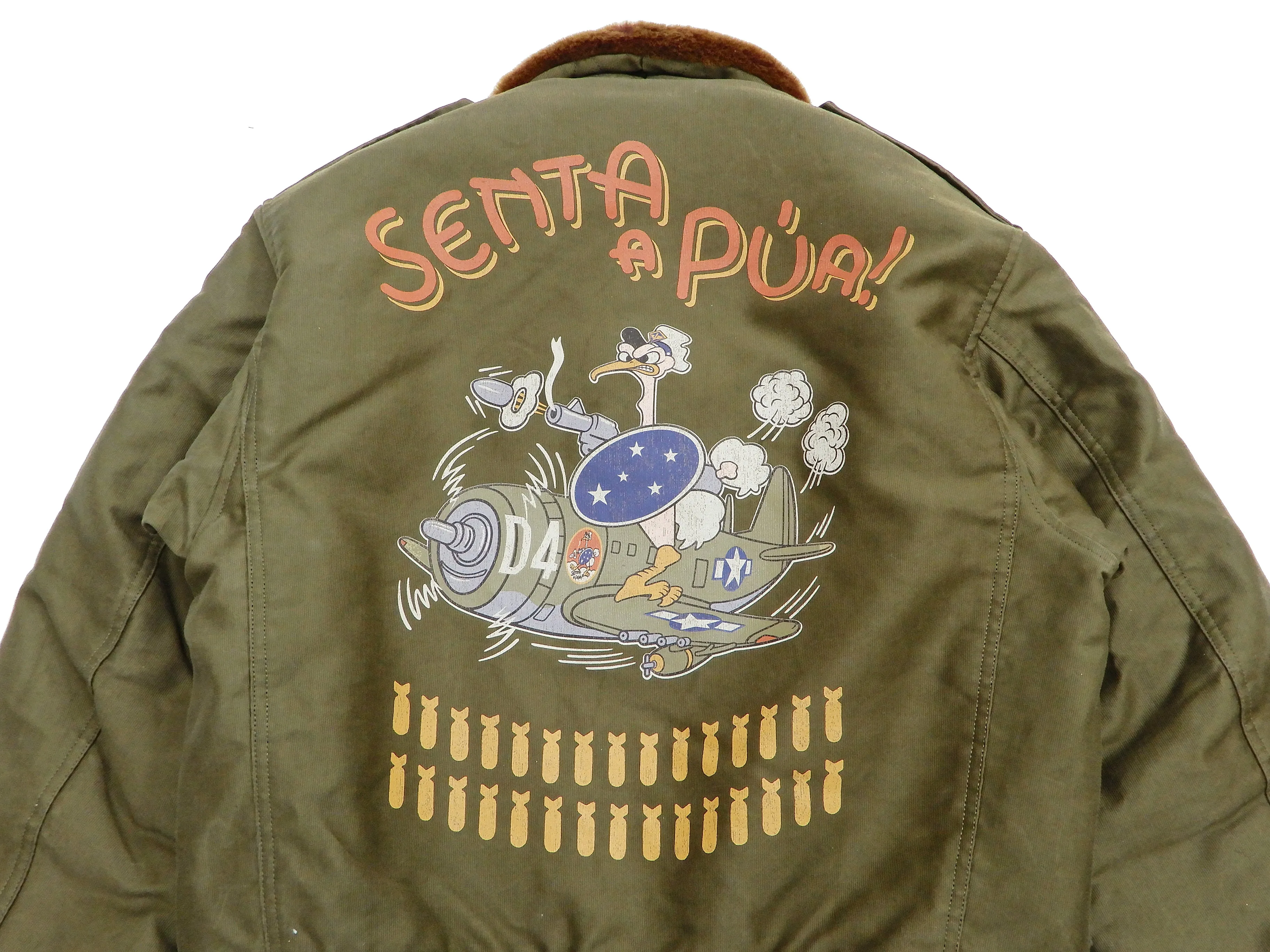 TOYS McCOY Jacket Men's USAAF B-10 Flight Jacket Senta a Pua! Custom B10 TMJ2129 Olive Drab