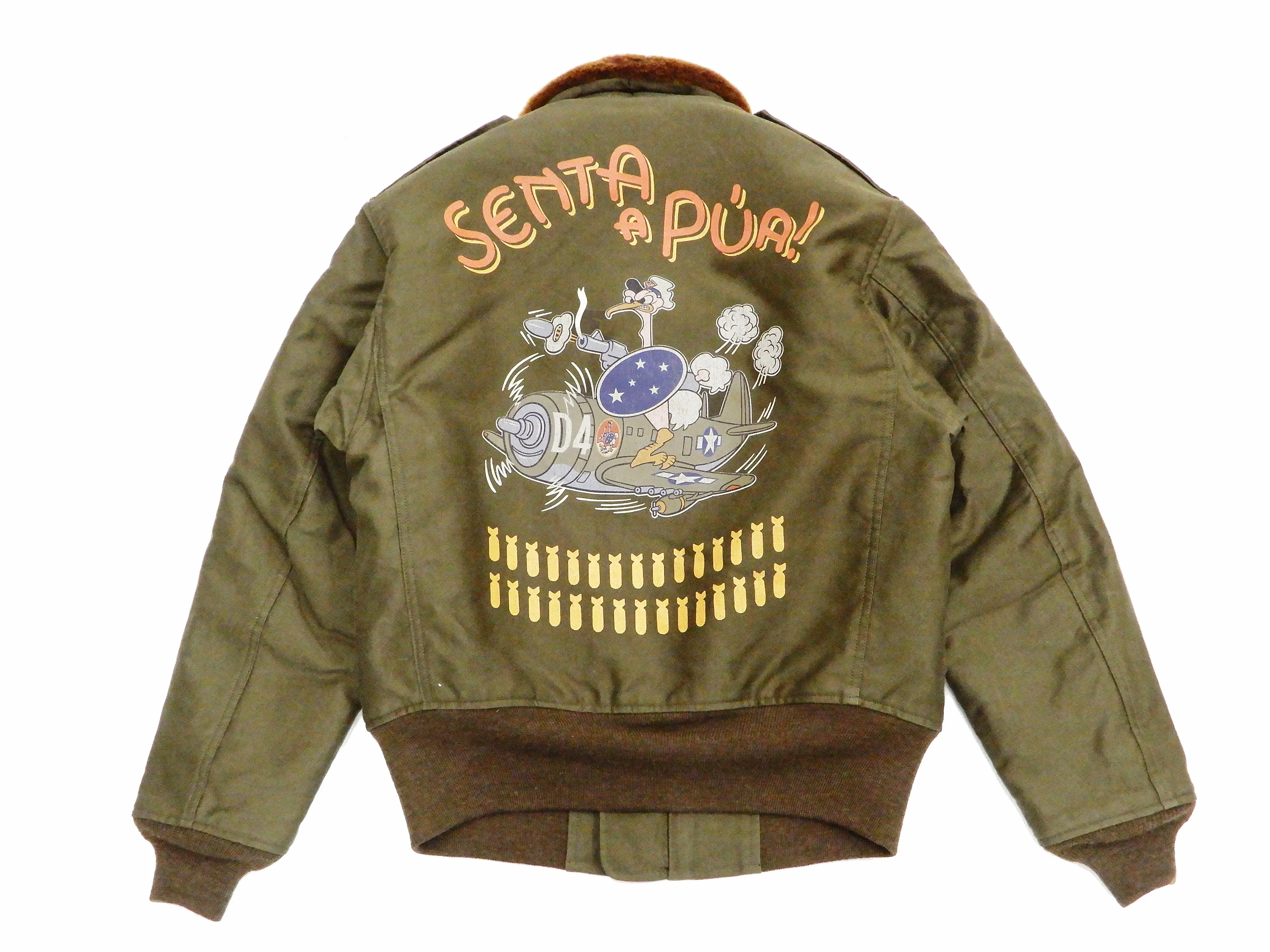 TOYS McCOY Jacket Men's USAAF B-10 Flight Jacket Senta a Pua! Custom B10 TMJ2129 Olive Drab