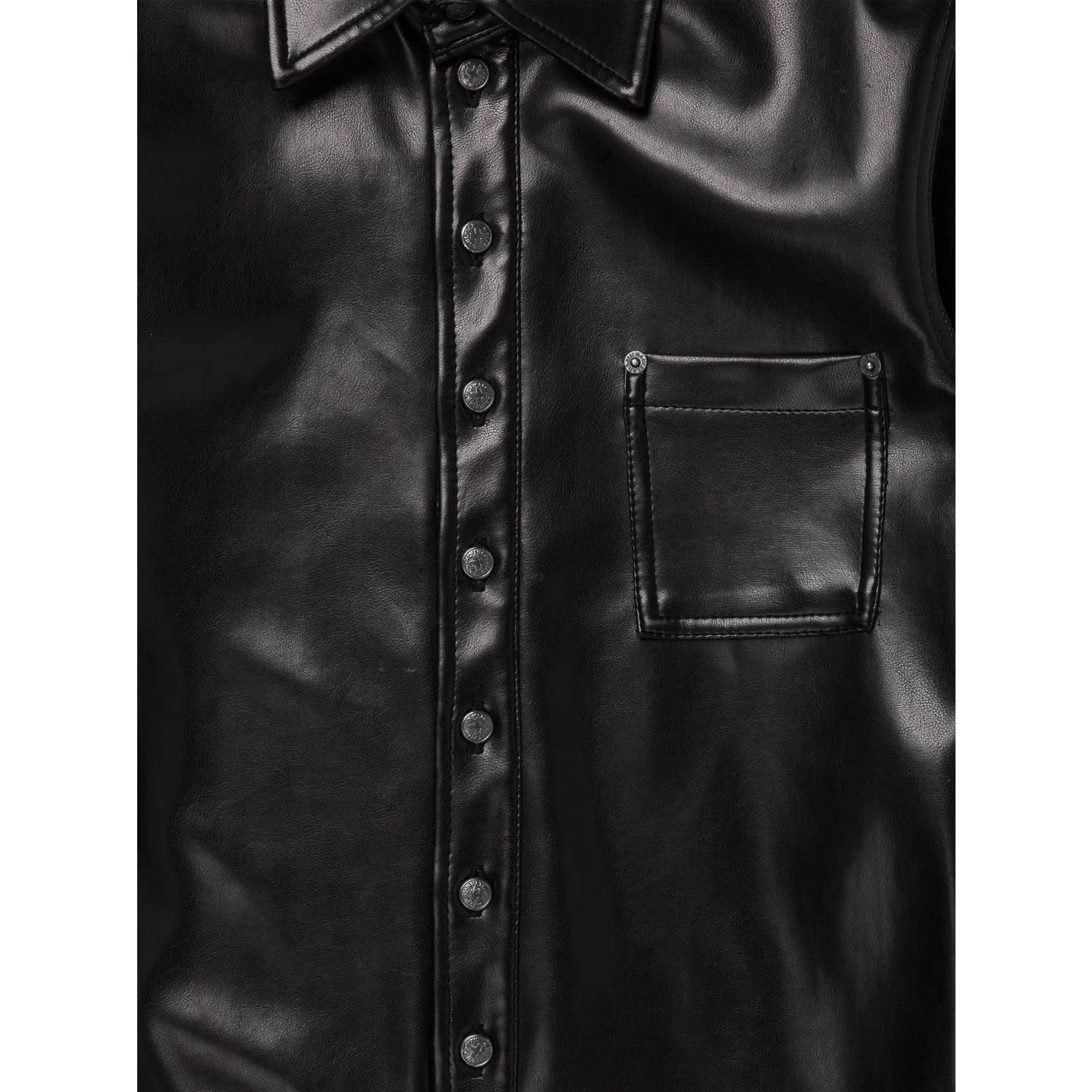 Vegan Leather Overshirt