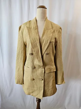 Vintage Gold Silk Crocodile Blazer S 8/10 AUS