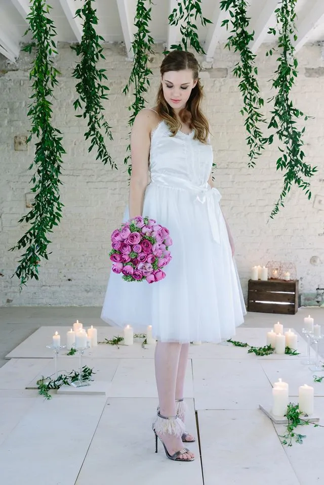 White Midi Tulle Skirt