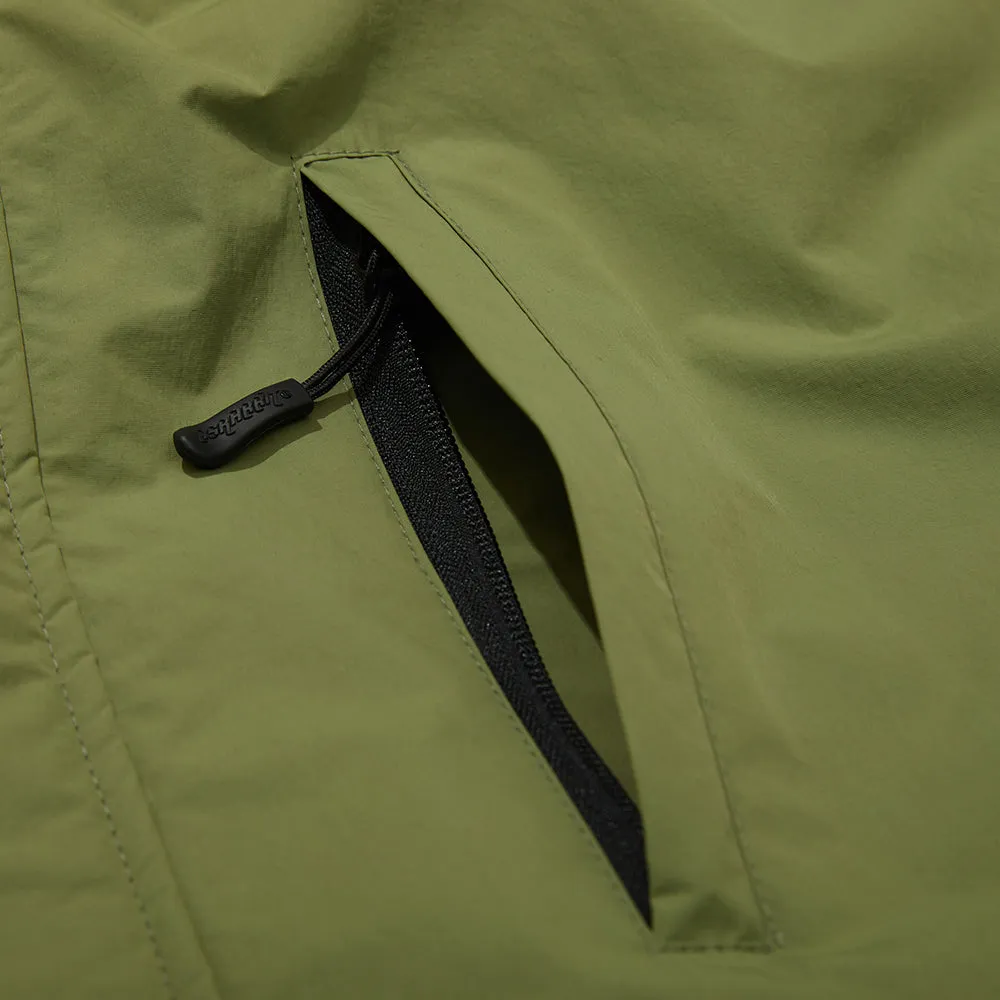 WIDE HOODED JACKET KHAKI