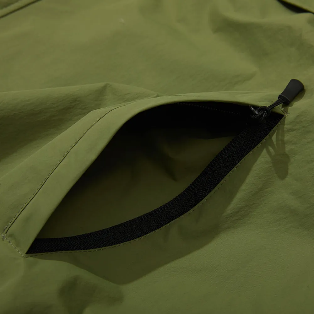 WIDE HOODED JACKET KHAKI