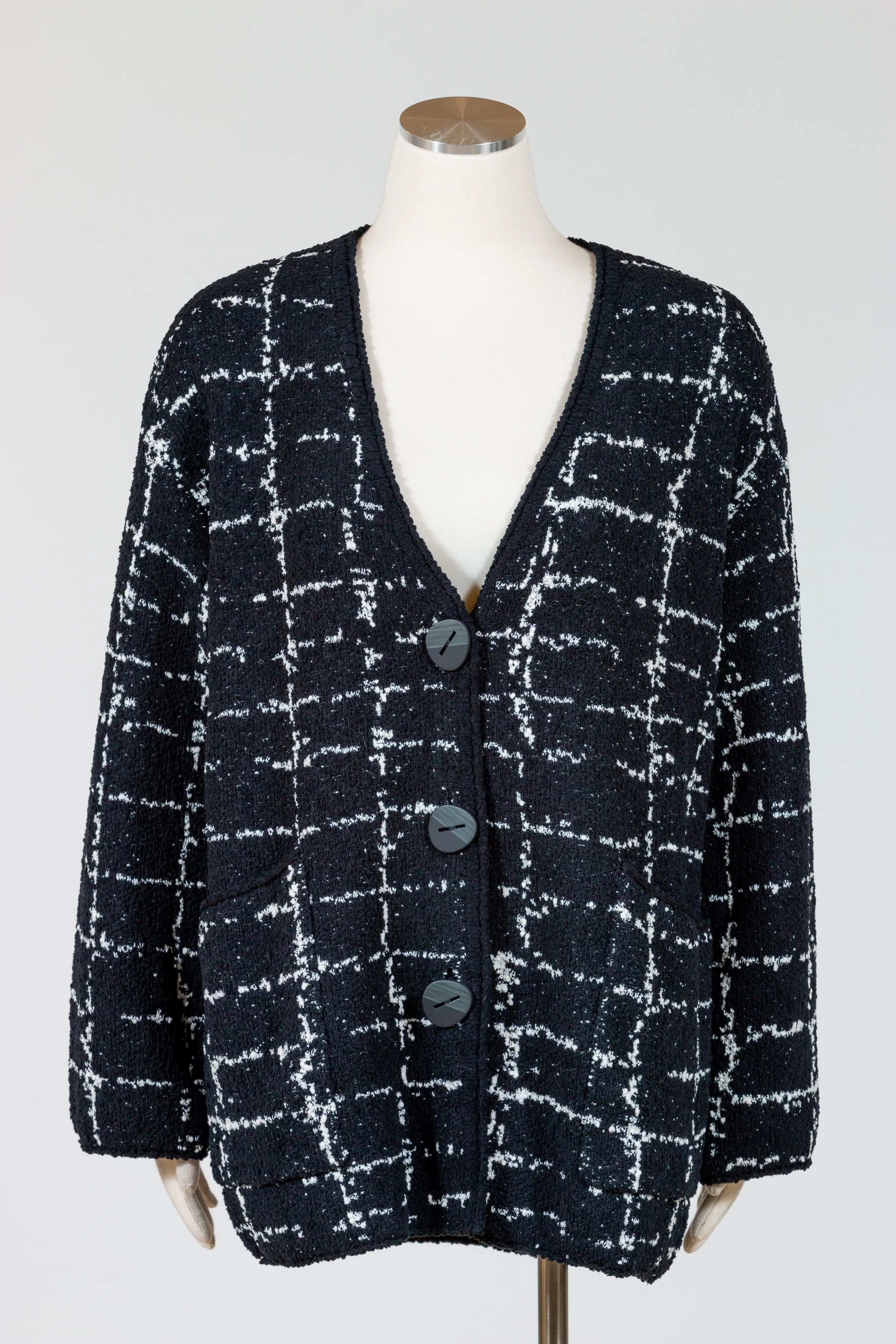 Windowpane Cocoon Cardi