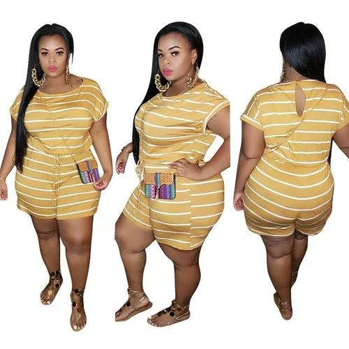 Women Jumpsuit Summer Clothes Shorts Plus Size