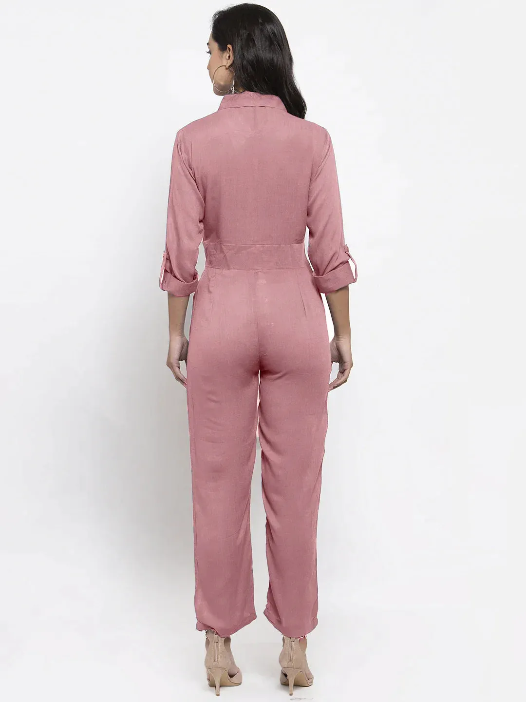 Women Purple Solid Jumpsuit