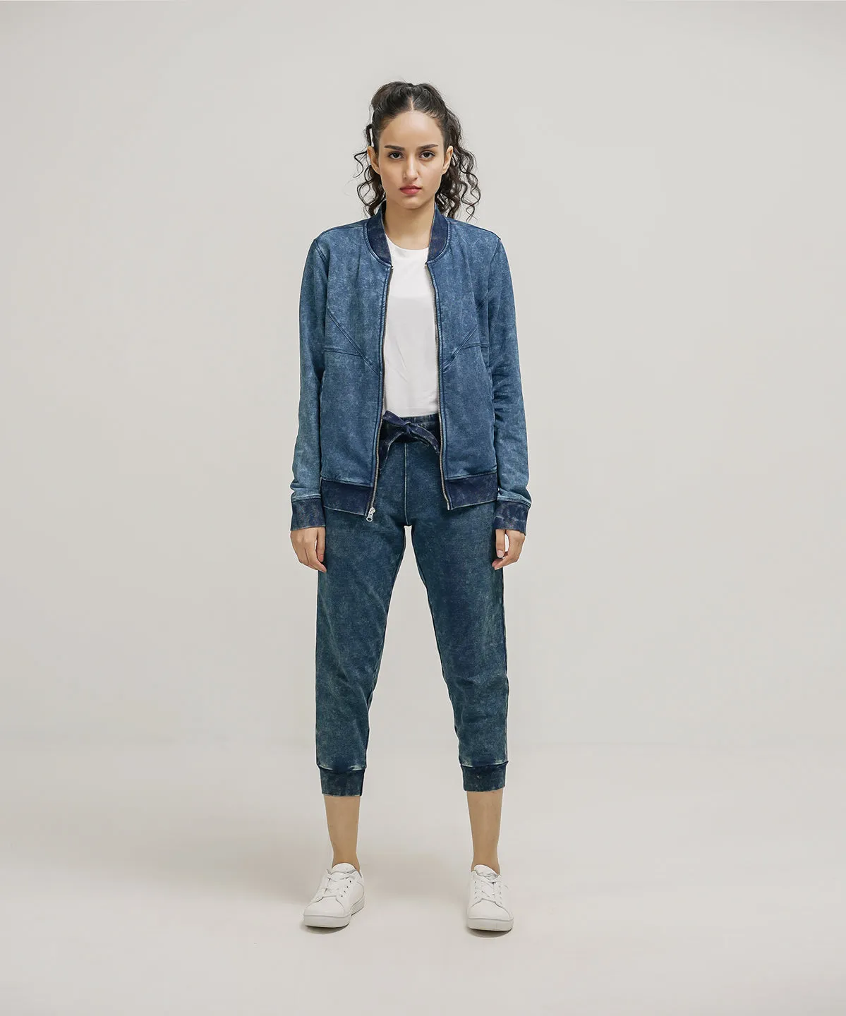 Women's Denim Bomber Jacket