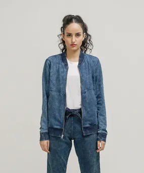 Women's Denim Bomber Jacket