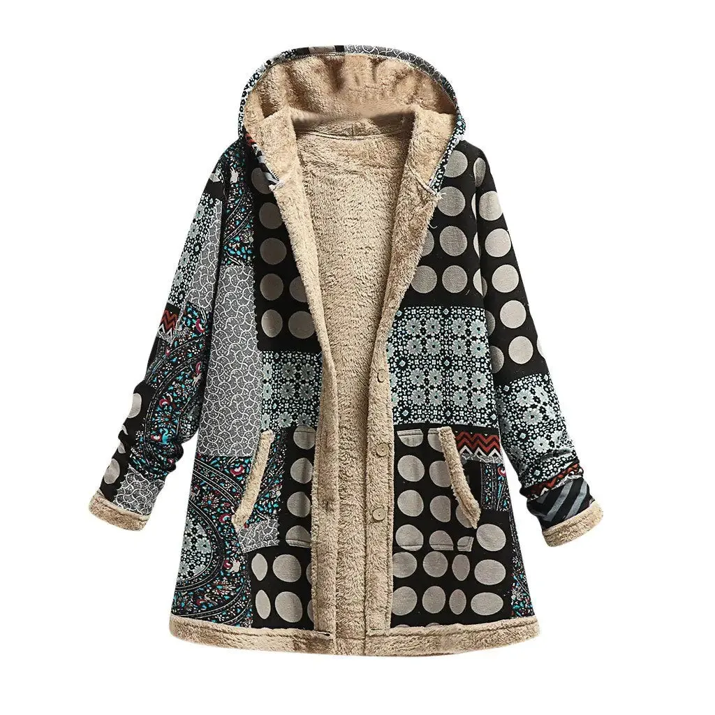 Women's Patchwork Style Winter Coat