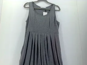 Women's Silver Sleeveless Pleated Maxi Dress XLarge