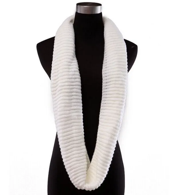 Women's Winter Warm Infinity 2 Circle/Loop Cable Knit Cowl Neck Long Scarf Shawl