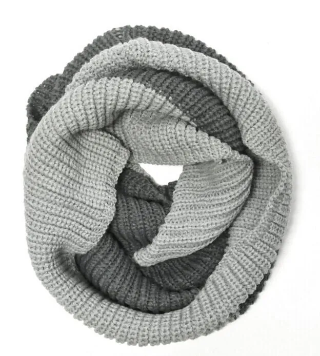 Women's Winter Warm Infinity 2 Circle/Loop Cable Knit Cowl Neck Long Scarf Shawl