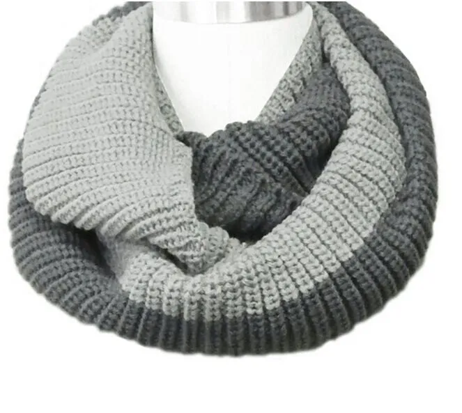 Women's Winter Warm Infinity 2 Circle/Loop Cable Knit Cowl Neck Long Scarf Shawl